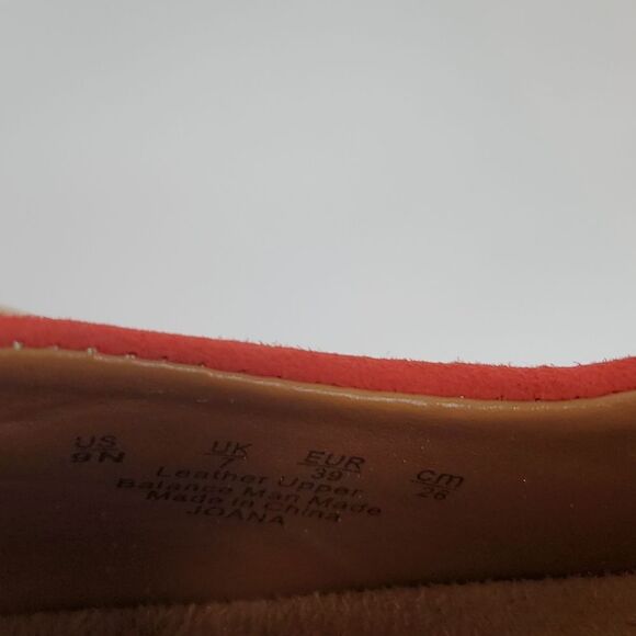 Naturalizer Joana Red Studded Leather Comfort Flats Size 9N - Picture 8 of 11